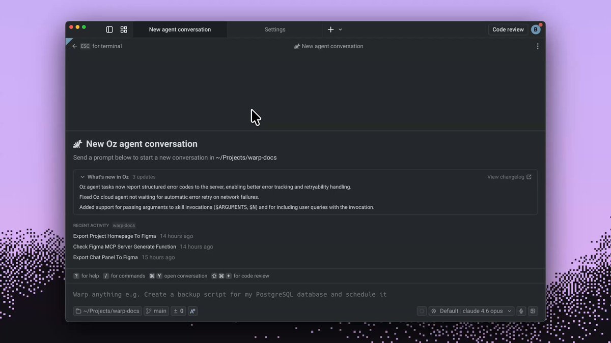 Warp Adds Code-to-Canvas Skills for Figma MCP Integration