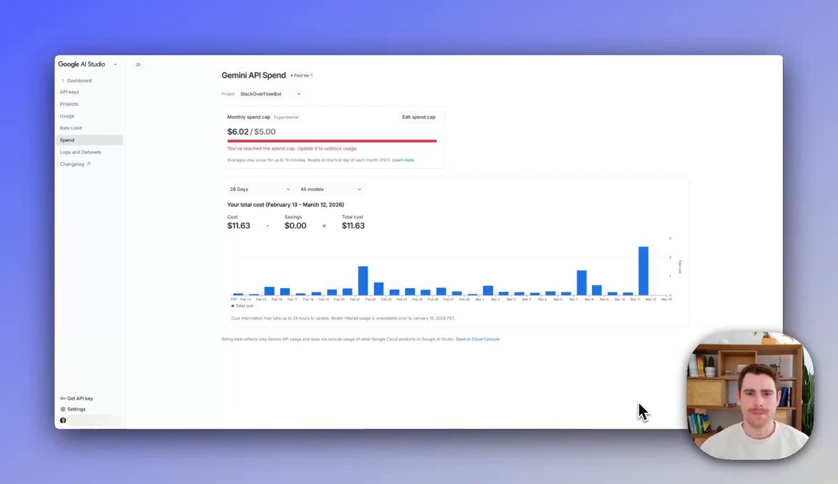 Gemini API Adds Per-Project Monthly Spend Caps in AI Studio