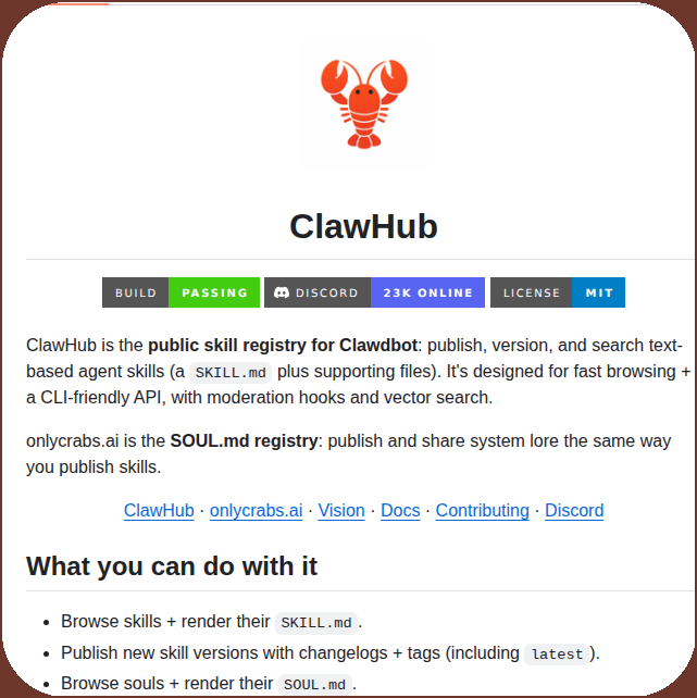 ClawHub Is the Public Skill Registry for OpenClaw Agents
