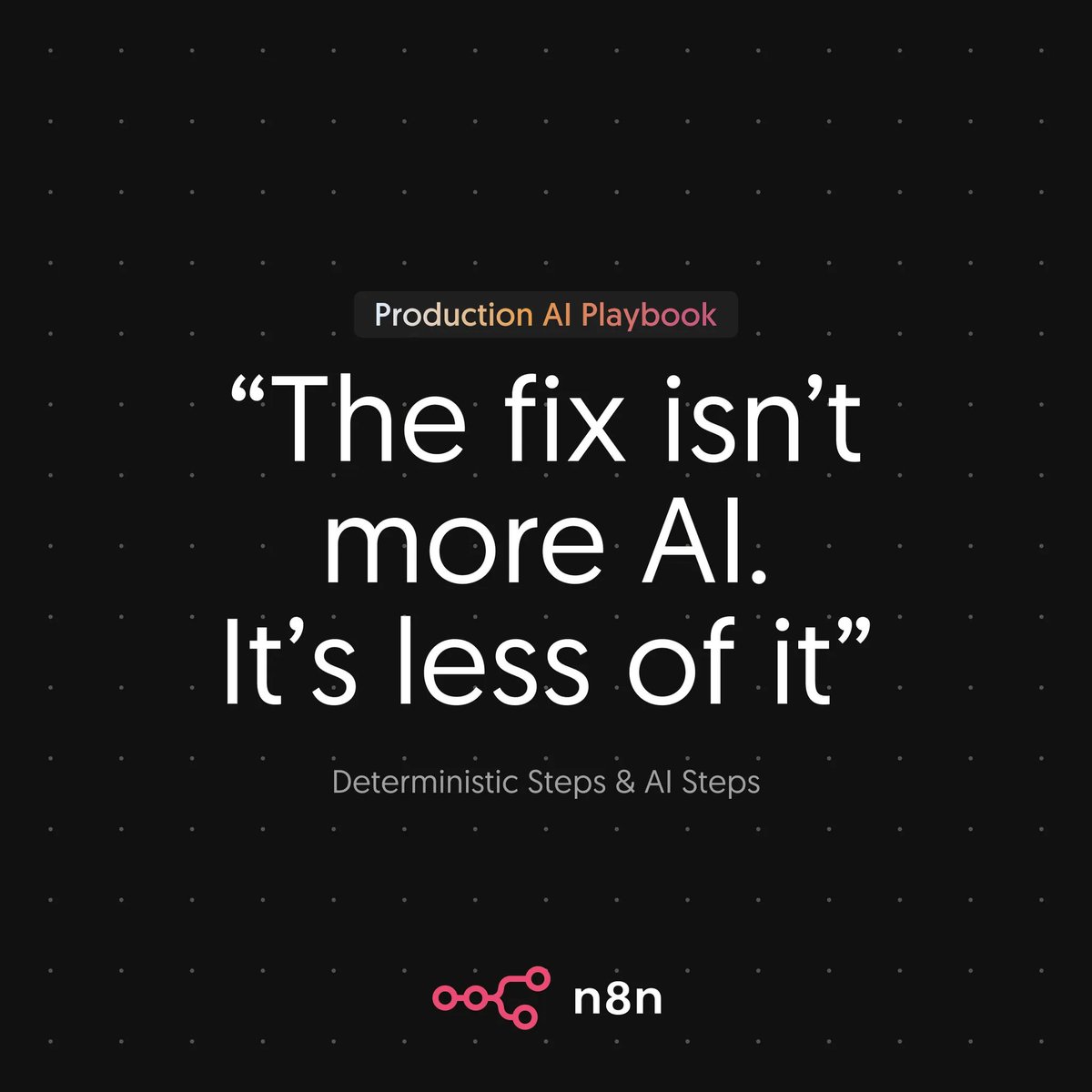 n8n Launches Production AI Playbook to Fix Workflow Reliability With Deterministic Logic