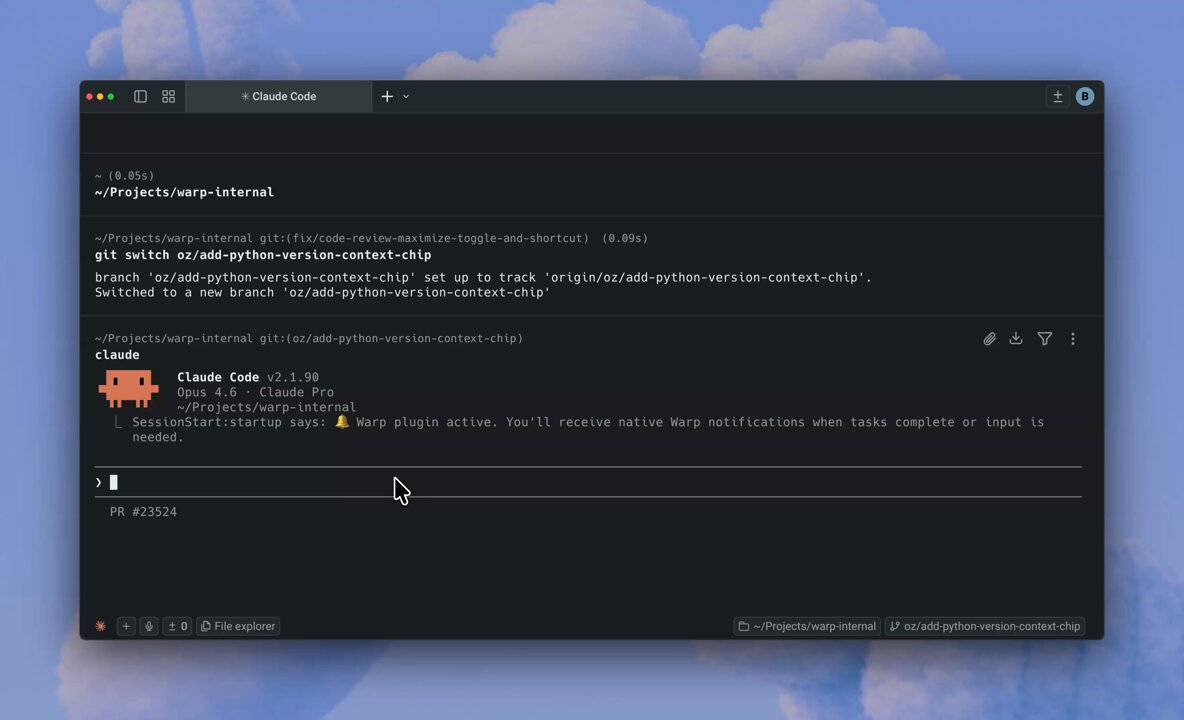 Warp Enables Inline Code Review and Feedback for AI Agents