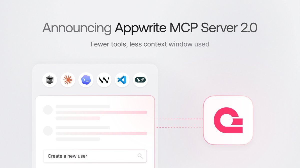 Appwrite Launches MCP Server 2.0 to Reduce AI Agent Context Bloat