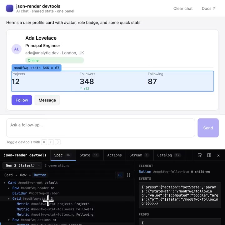 Vercel Launches json-render Devtools to Debug and Inspect Generative UI