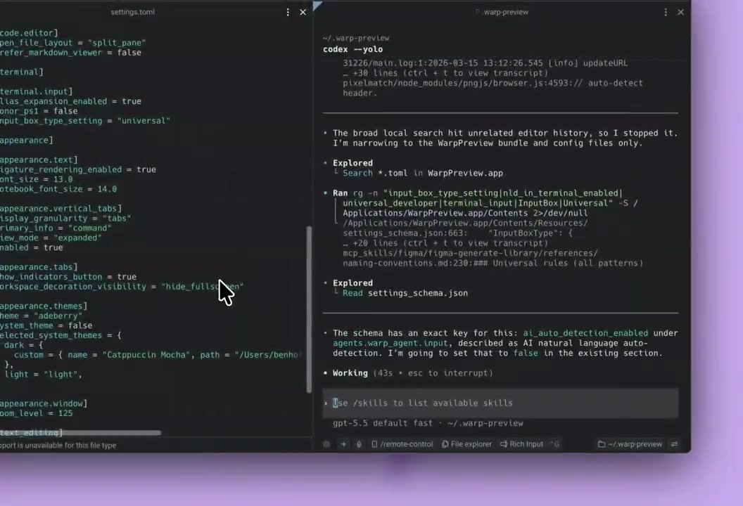 Warp Opens Terminal Settings to AI Agents for Natural Language Configuration