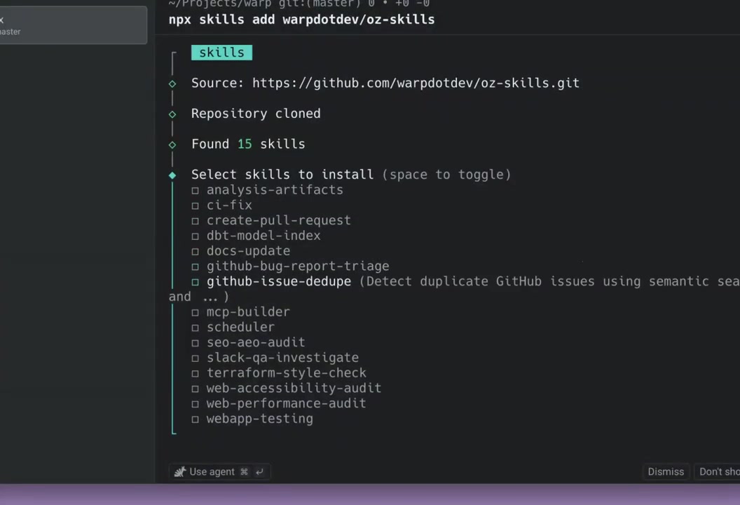 Warp Open Sources Internal Agent Skills for DevOps and Data Workflows