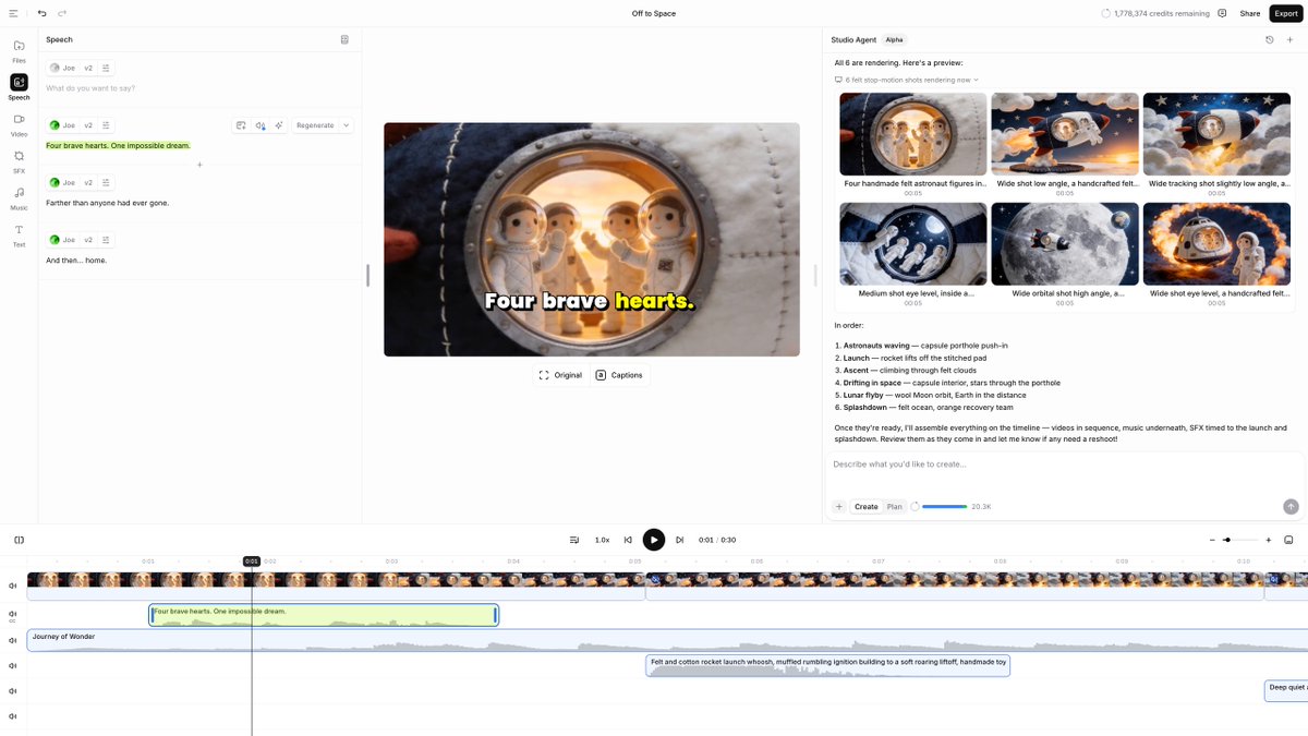 ElevenLabs Launches Studio Agent for Autonomous Timeline-Based Content Editing