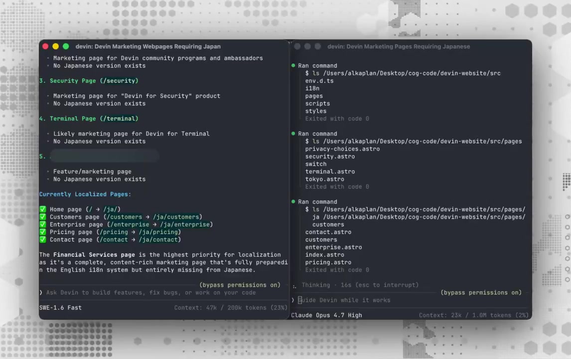 Cognition Hits 1000 Tokens Per Second in Devin for Terminal