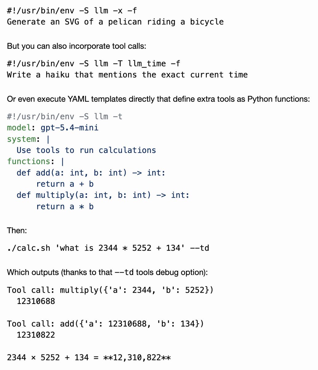 Simon Willison Turns English Prompts into Executable Scripts Using Shebang Lines