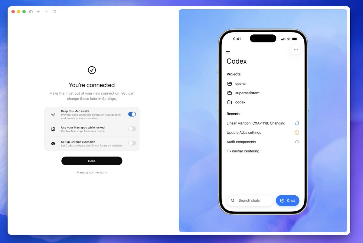 OpenAI Launches Codex Remote Connections to Steer Coding Agents From Mobile