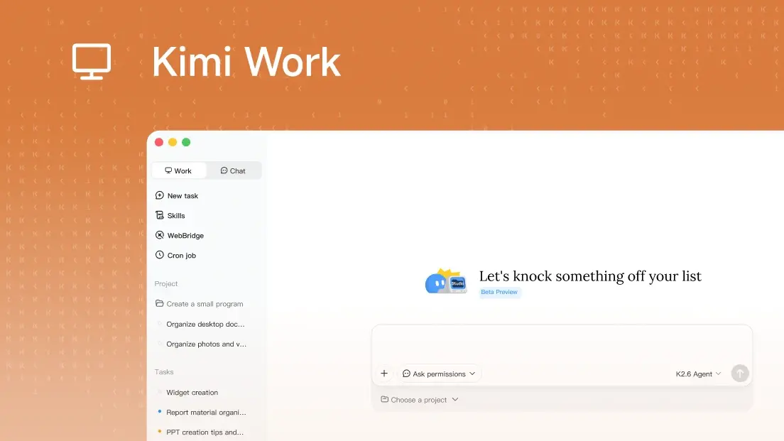 Moonshot AI Launches Kimi Work, a Desktop AI Agent with 300-Agent Swarm and Browser Control