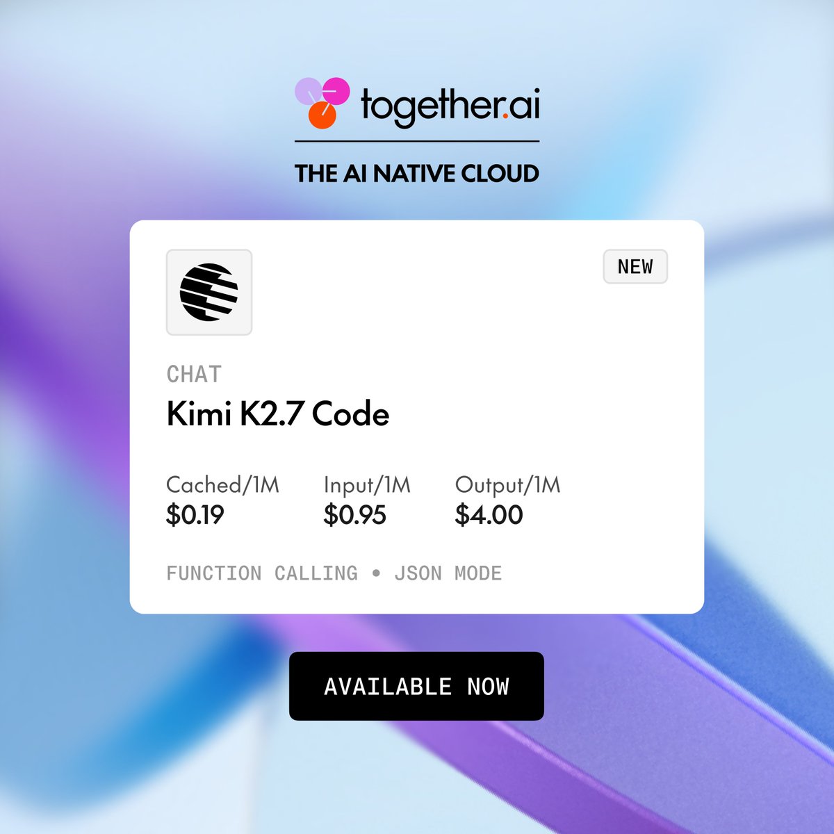 Together AI Adds Moonshot AI Kimi-K2.7-Code for Long-Horizon Coding