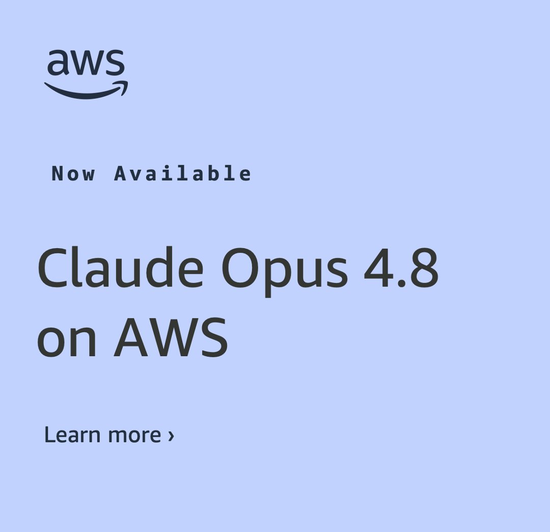 aws Now Available Claude Opus 4.8 on AWS Learn more ›