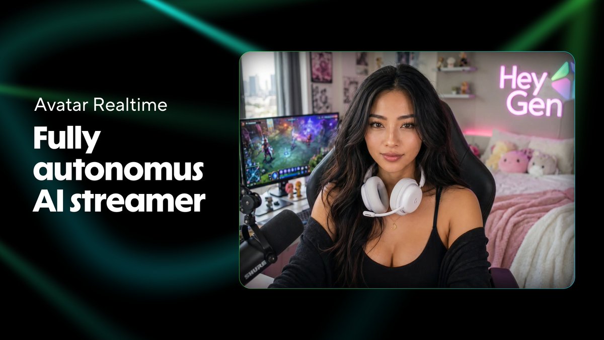 Avatar Realtime Fully autonomus AI streamer Hey Gen