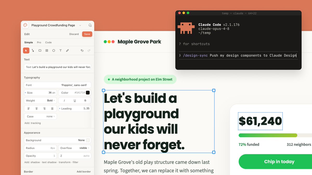 Claude Code v2.1.176
claude-opus-4-8
~/temp
? for shortcuts
/design-sync Push my design components to Claude Design