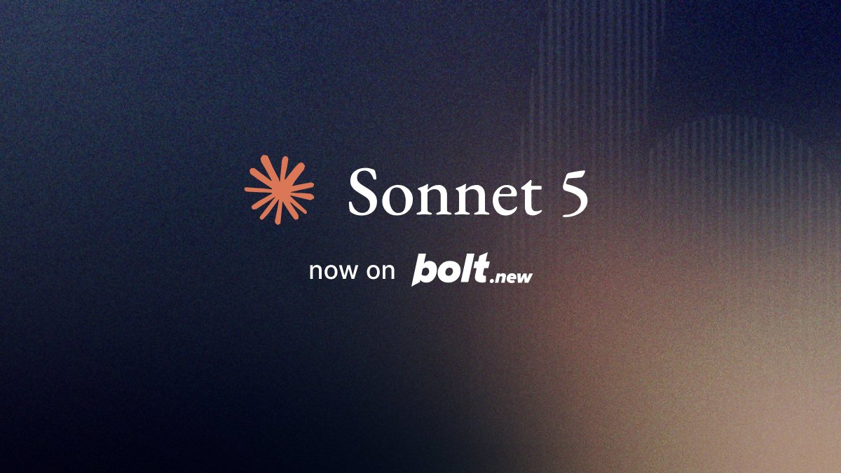 Sonnet 5 now on bolt.new