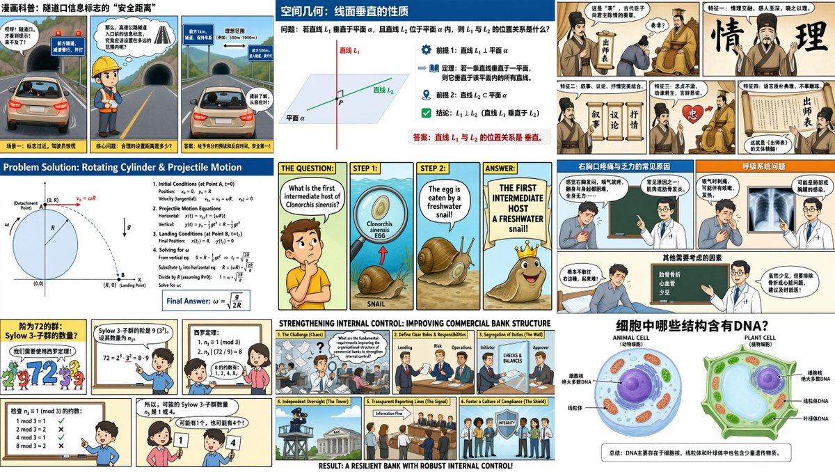 漫画科普：隧道口信息标志的“安全距离”；空间几何：线面垂直的性质；Problem Solution: Rotating Cylinder & Projectile Motion；THE QUESTION: What is the first intermediate host of Clonorchis sinensis?；STRENGTHENING INTERNAL CONTROL: IMPROVING COMMERCIAL BANK STRUCTURE；细胞中哪些结构含有DNA?