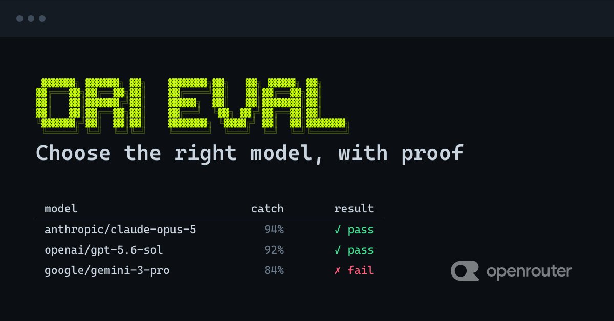 ORI EVAL
Choose the right model, with proof