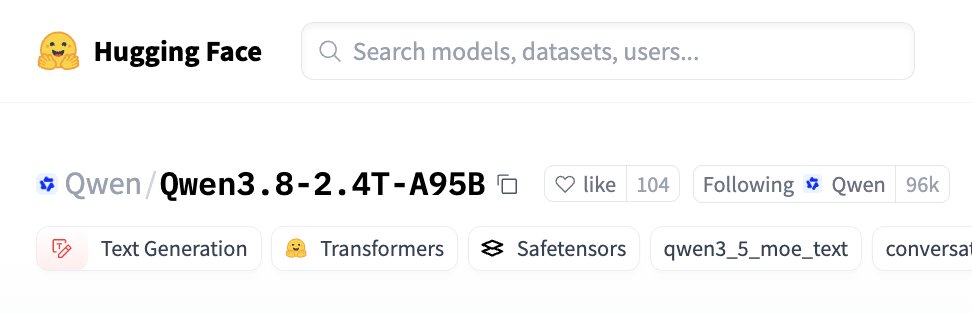 Qwen / Qwen3.8-2.4T-A95B 104 Following Qwen 96k Text Generation Transformers Safetensors qwen3_5_moe_text conversat