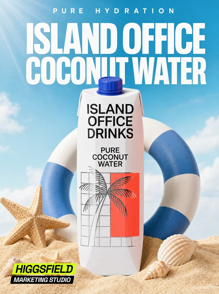 PURE HYDRATION ISLAND OFFICE COCONUT WATER ISLAND OFFICE DRINKS PURE COCONUT WATER HIGGSFIELD MARKETING STUDIO