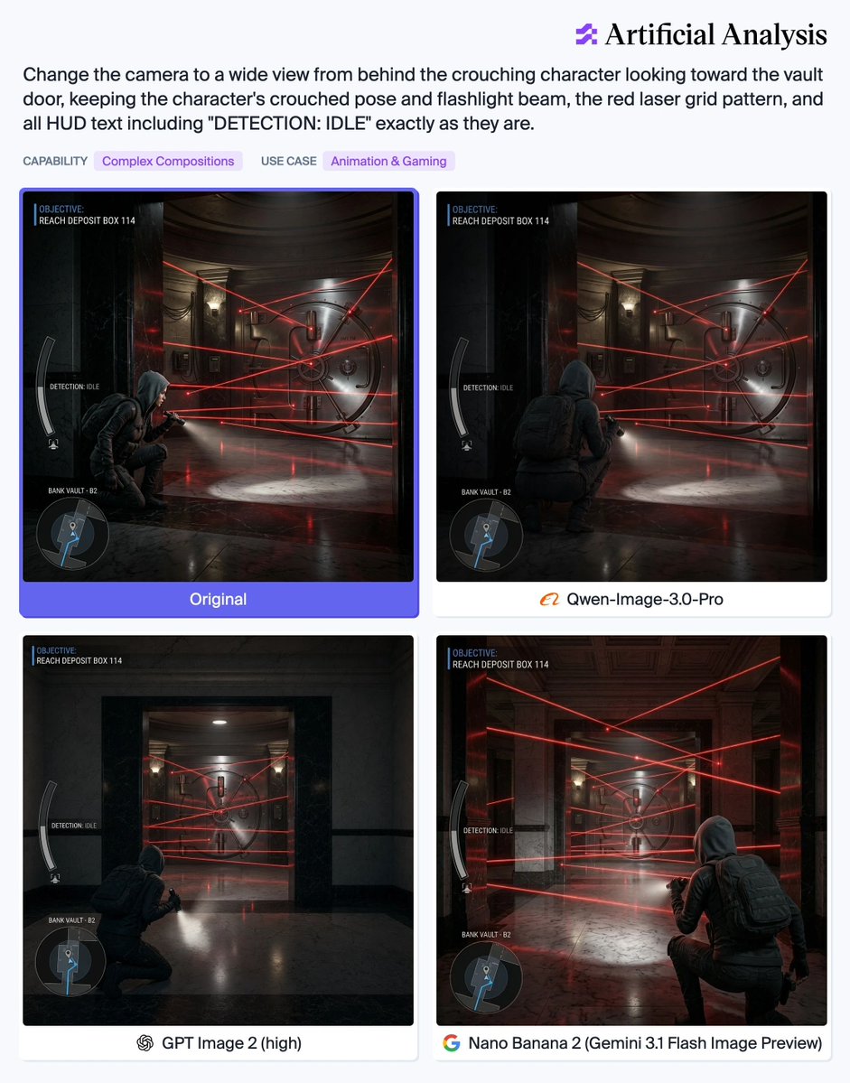 OBJECTIVE: REACH DEPOSIT BOX 114; DETECTION: IDLE; BANK VAULT - B2; Original; Qwen-Image-3.0-Pro; GPT Image 2 (high); Nano Banana 2 (Gemini 3.1 Flash Image Preview)