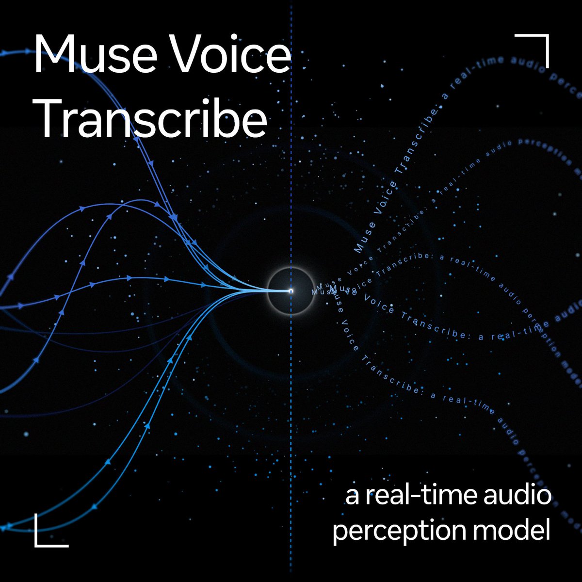 Muse Voice Transcribe: a real-time audio perception model