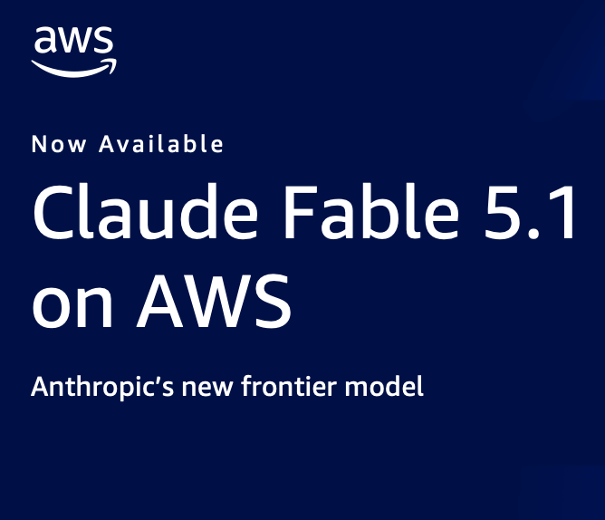 aws
Now Available
Claude Fable 5.1
on AWS
Anthropic’s new frontier model