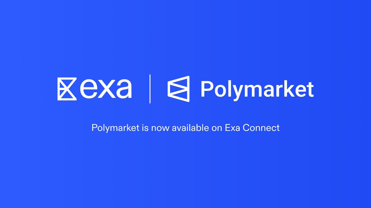 exa | Polymarket
Polymarket is now available on Exa Connect