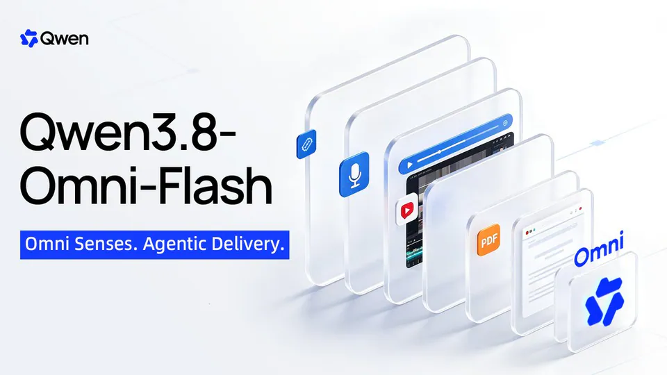 Qwen Qwen3.8-Omni-Flash Omni Senses. Agentic Delivery. PDF Omni