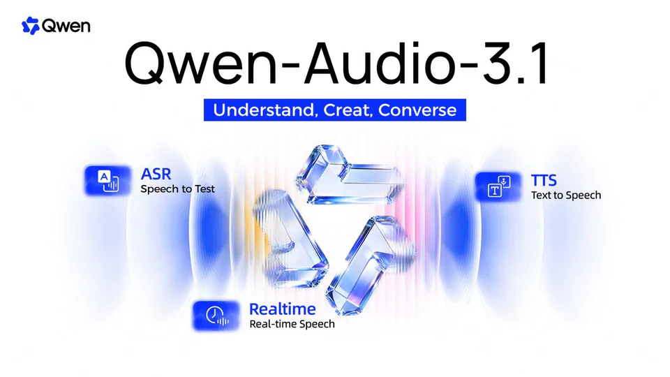 Qwen-Audio-3.1 Understand, Creat, Converse ASR Speech to Test TTS Text to Speech Realtime Real-time Speech