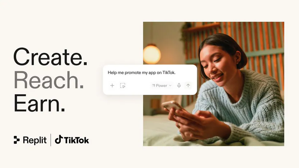 Create. Reach. Earn. Replit | TikTok Help me promote my app on TikTok. Power