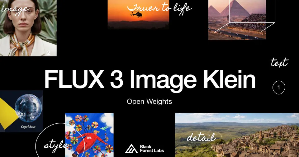 FLUX 3 Image Klein Open Weights Black Forest Labs