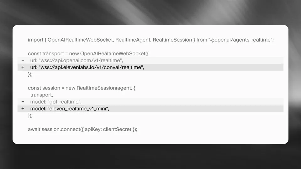 import { OpenAIRealtimeWebSocket, RealtimeAgent, RealtimeSession } from "@openai/agents-realtime";