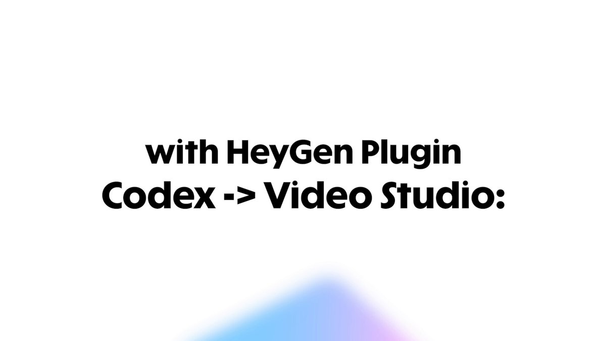 HeyGen Integrates With Codex to Enable Programmatic Video Production