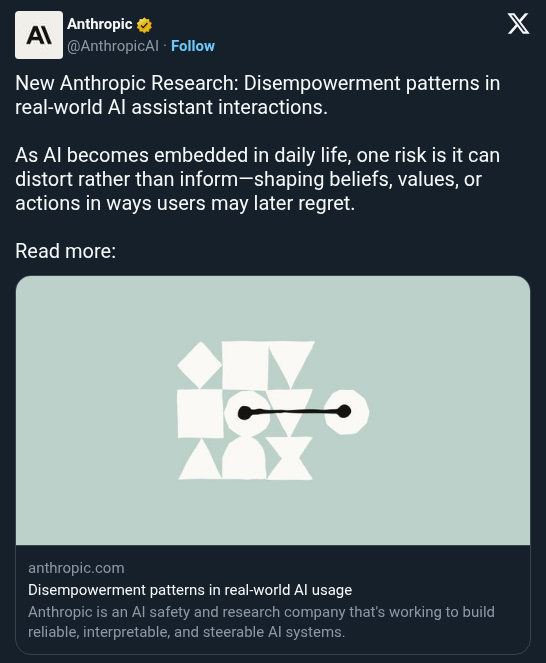 Anthropic Maps How AI Conversations Can Undermine User Autonomy