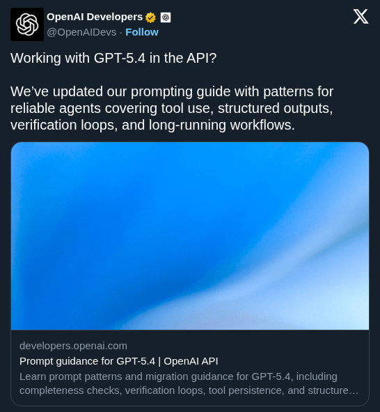 OpenAI Updates Prompt Guide for Reliable GPT-5.4 Agent Patterns
