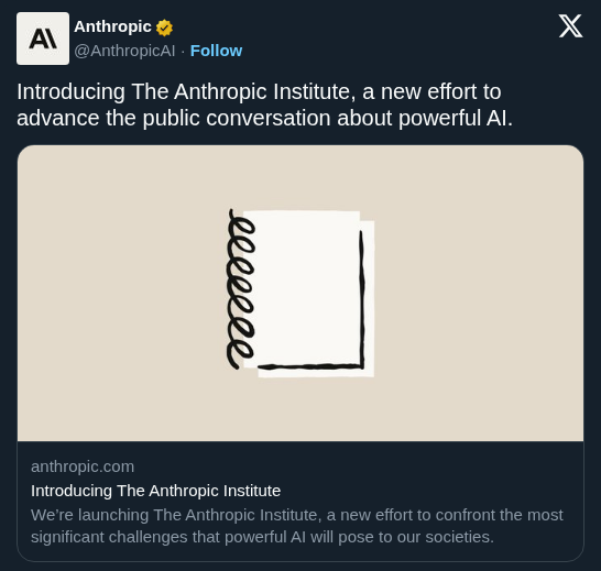 Anthropic Launches Institute to Study Powerful AI's Societal Challenges