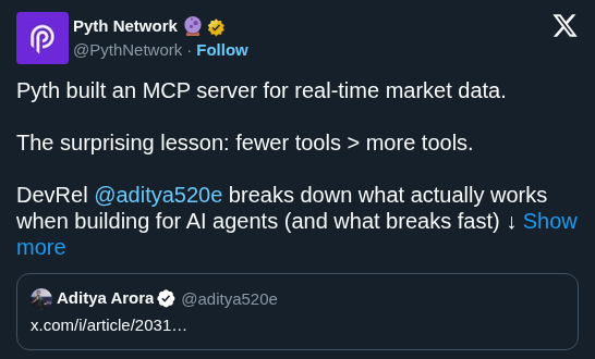 Pyth Network Builds MCP Server for Real-Time Market Data