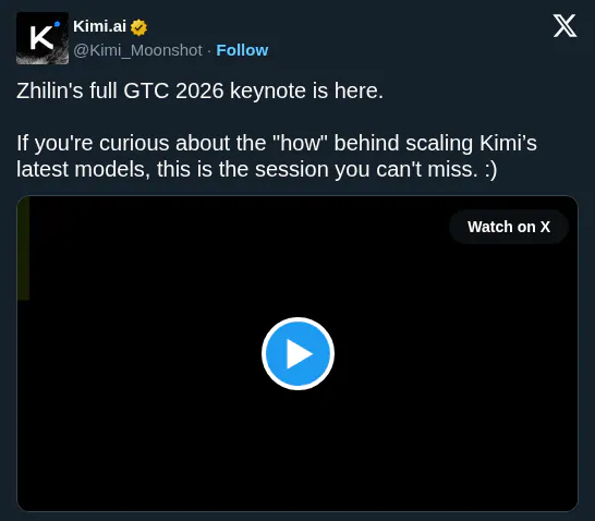 Kimi Reveals How It Scaled K2.5 at NVIDIA GTC 2026