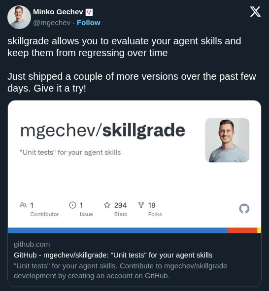 Skillgrade Brings Regression Testing to Agent Skills via Automated Evals