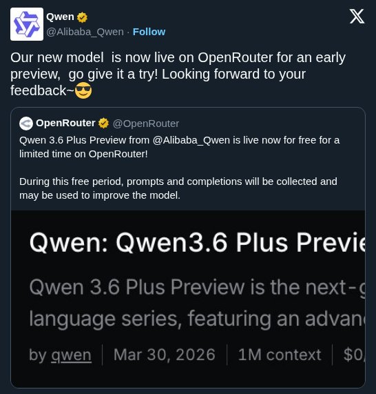 Alibaba releases Qwen 3.6 Plus Preview to boost agentic coding reliability
