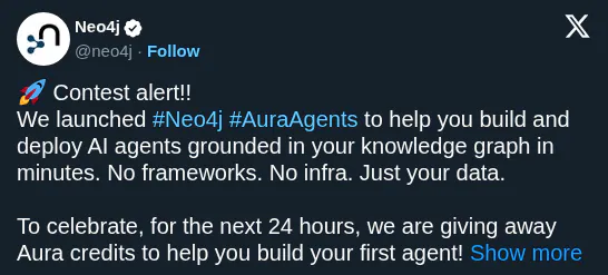 Neo4j Launches Aura Agent for Building GraphRAG Agents Without Infrastructure
