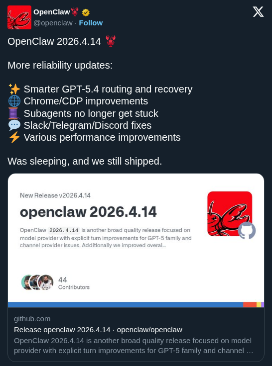 OpenClaw Updates Agent Routing to Fix GPT 5.4 Reliability Issues