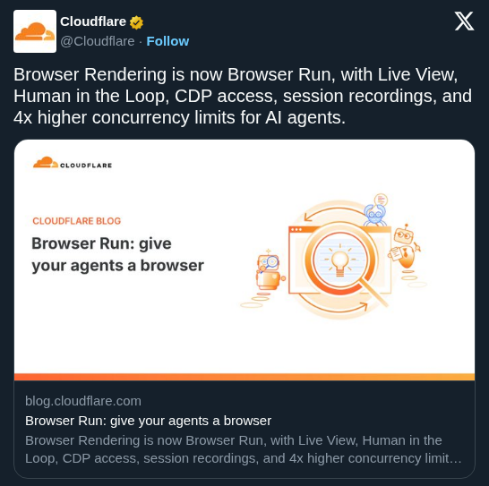 Cloudflare Rebrands Browser Rendering to Browser Run for AI Agents