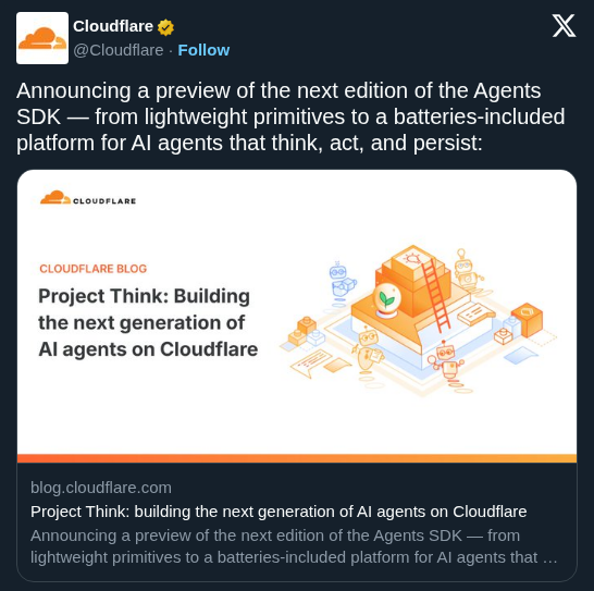 Cloudflare Launches Project Think to Build Durable Serverless AI Agents