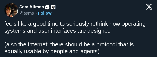 OpenAI CEO Signals Shift Toward Operating Systems and Internet Protocols for Agents
