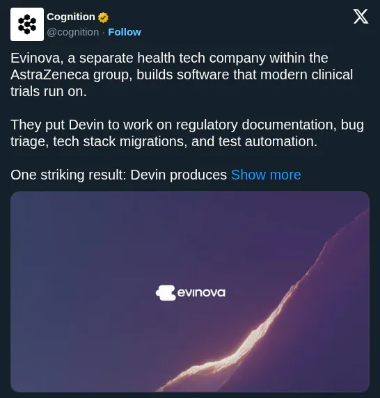 Cognition Deploys Devin to Automate Regulated Software Engineering at AstraZeneca