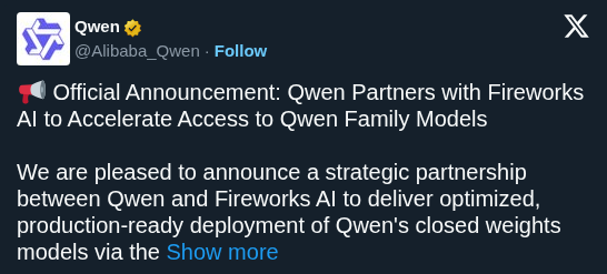 Qwen Partners with Fireworks AI for Global Access to Qwen 3.6 Plus