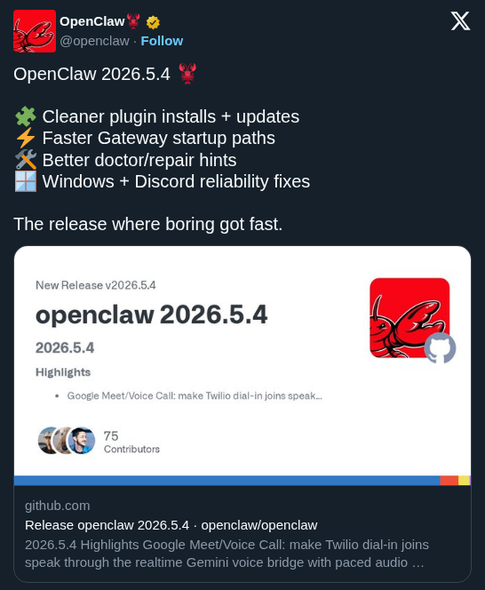 OpenClaw 2026.5.4 Hardens Self-Hosted Infrastructure and Overhauls Realtime Voice
