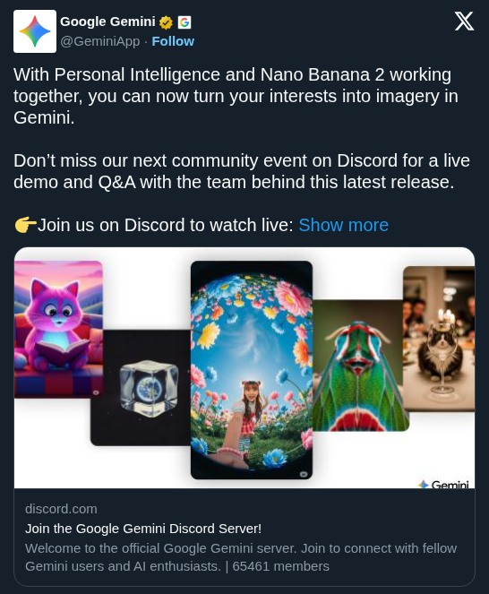 Google Gemini Integrates Personal Intelligence to Generate Images From Your Interests
