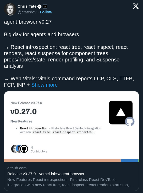 Vercel Labs Gives AI Agents Deep React Introspection and Performance Auditing Powers